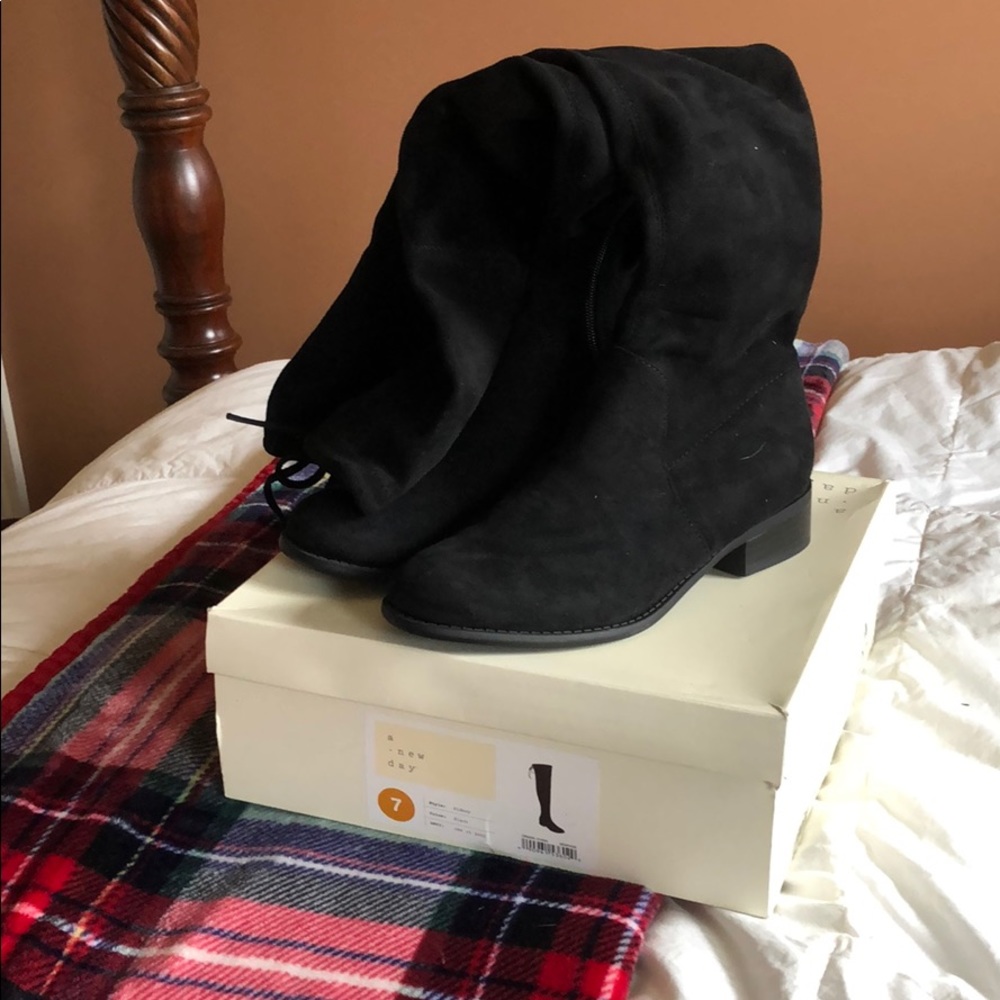 Over the knee cloth boots